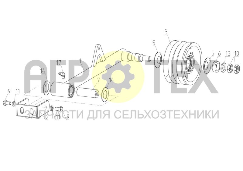 Натяжник (РСМ-100.01.00.020Б) (№3 на схеме)